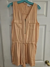 Olive And Oak Scoop Neck Peach Romper Size Large NWOT