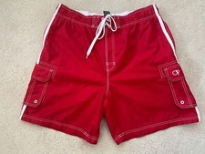 OP Ocean Pacific Board Men's Size L/XL Red Swim Trunks Shorts