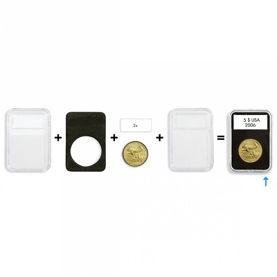 19mm Lighthouse Quickslab Holder For US Cent Penny Coin Pack of 5 NGC Shape Slab