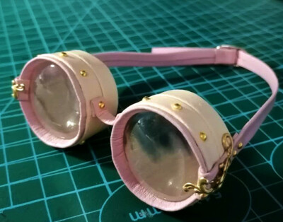 Dollmore 1/6 1/4 1/3 Blythe BJD Punk Goggles Glasses Accessories White&Pink AOD