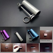 Titanium Alloy Waterproof Case Container Medicine Box Storage Pendant EDC Tools