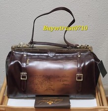 Nwt $599 Patricia Nash Signature Chablis Vintage Postcard Leather Duffle #49