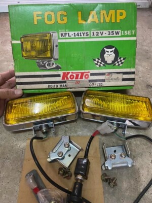 Datsun Toyota Mazda Koito Fog Light Lamps spotlight Nos Japan Set