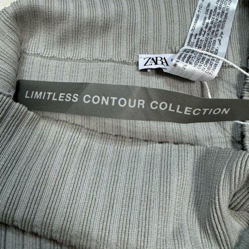 NWT New ZARA Grey Seamless Ribbed Leggings Size M/L - Picture 7 of 7