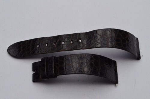 Rolex Leather Bracelet 18MM For Buckle Clasp 14MM Black Vintage RAR - Picture 1 of 2