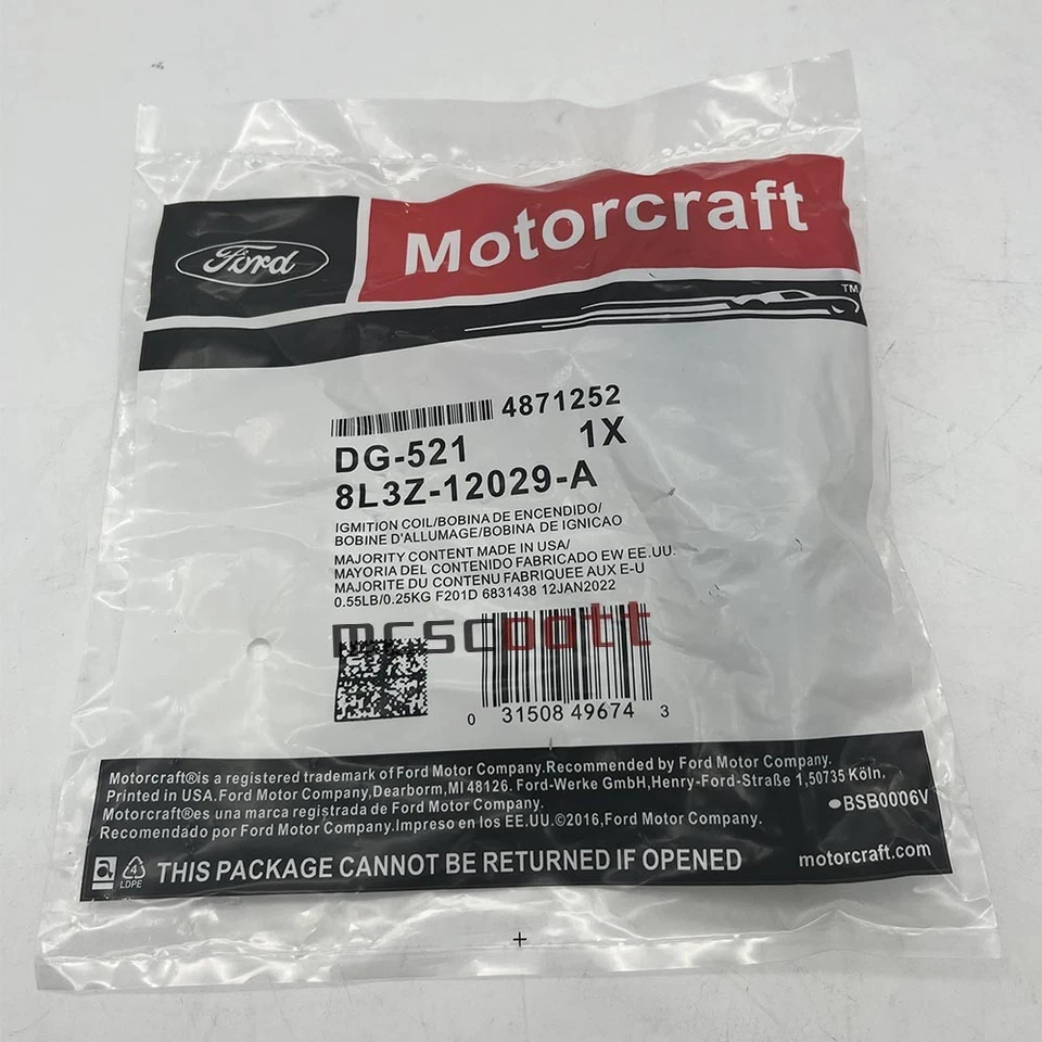 8X Ignition Coils DG521 Ford Expedition Lincoln Navigator Mercury 8L3Z-12029-A Foto 3 de 4
