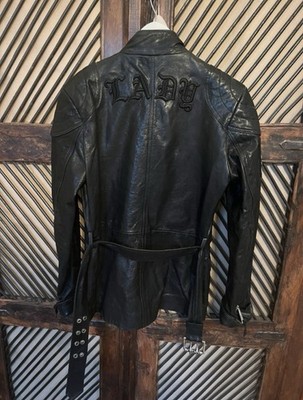 Philipp Plein Vintage Lederjacke Schwarz Gr. S 
