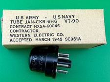 6H6 KEN-RAD VACUUM TUBE NOS NIB Tested JAN-CKR Western Electric