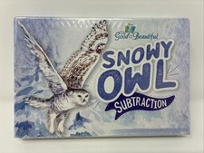 The Good and Beautiful Snowy Owl Subtraction Card Game