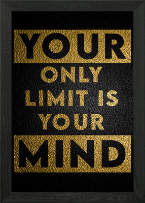 Inspirierendes goldenes Zitat gerahmtes Wandbild Poster Leinwanddruck Bild