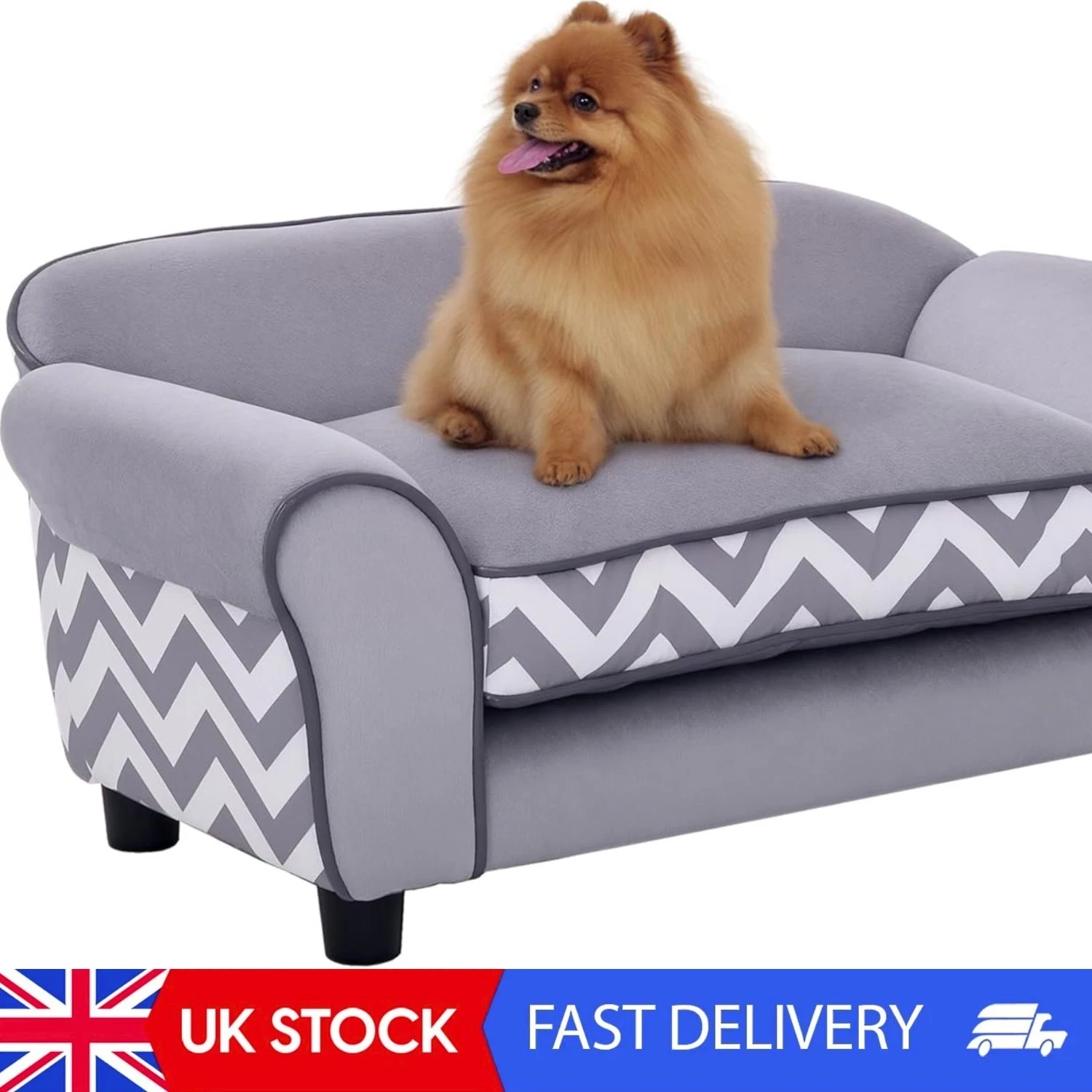 Pet Sofa Couch Dog Cat Wooden Sponge Sofa Bed Lounge Comfortable Luxury