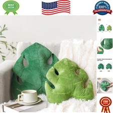 Eco-Friendly Monstera Leaf Throw Pillows - Plush Comfort for Home  Nursery