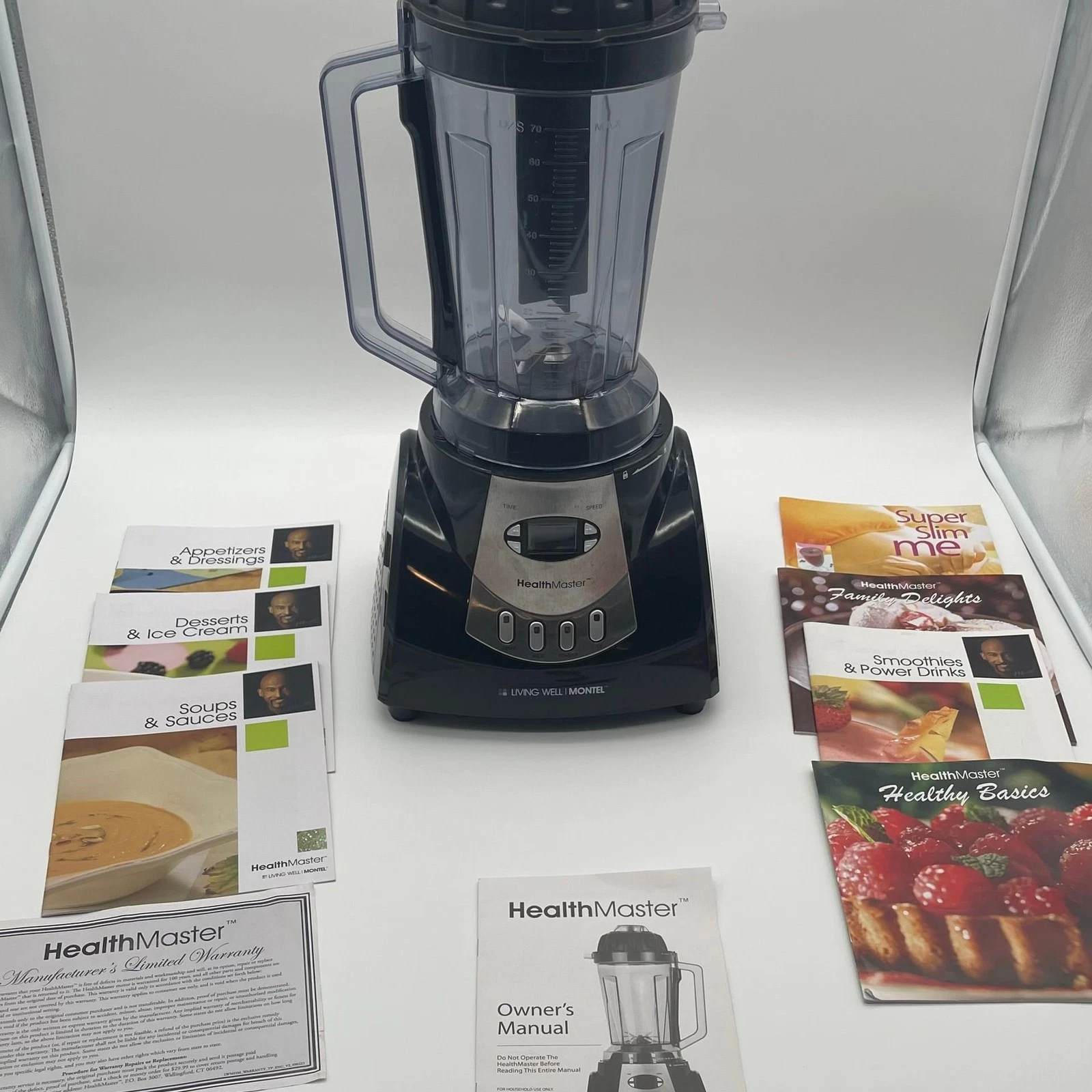 HealthMaster Living Well Montel Williams 1200W Blender Emulsifier YD-2088E with