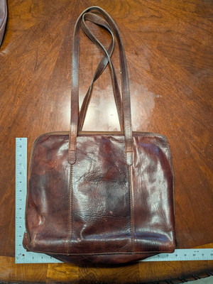   I Medici Firenze dark brown Tote 100% leather large handbag $170 retail