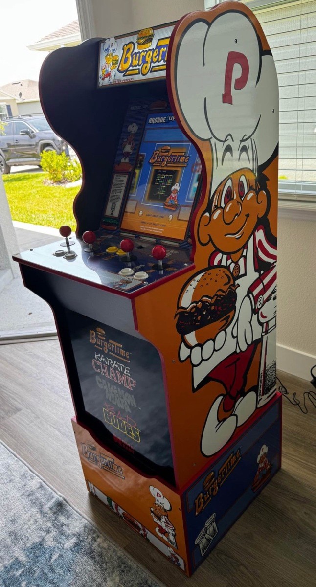Arcade1up Burger Time Arcade Game w/ Karate Champ Caveman Ninja