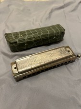 Vintage Hohner Super Chromonica 270 Harmonica Key C w/ Case Germany