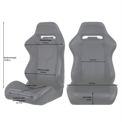 For Lexus Reclinable Bucket Racing Seats Adjustable Dual Sliders