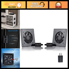 Quiet 80MM USB Cooling Fan System with Speed Control for Home Theater Cabinets -