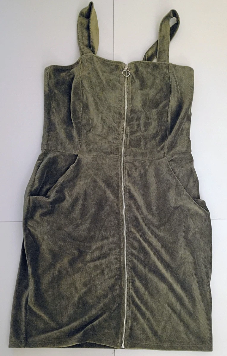 Corduroy Dresses Green Overall Dress for sale - eBay