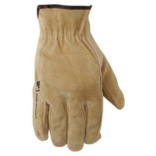Wells Lamont Split Cowhide Leather Driver Tan Gloves Medium
