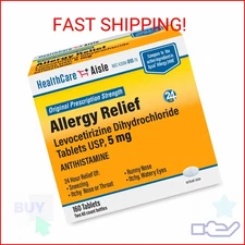 HealthCareAisle Allergy Relief - Levocetirizine Dihydrochloride Tablets USP, 5 m