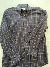 Brooks Brothers Traditional Fit Dress Shirt L 100 Cotton Blue Plaid