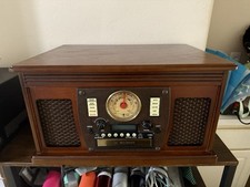 Victrola VTA754BMAH Aviator Signature Bluetooth 8-in-1 Record Player - Mahogany