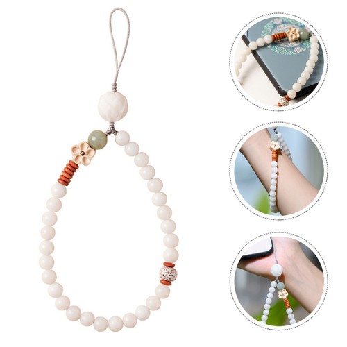 Keychain DIY Accessories Carved Flower Keyring Phone Cord Mobile Phone Lanyards - 第 1/12 張圖片