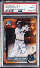 2022 BOWMAN SAPPHIRE EDITION CHROME PROSPECT AUTOS KAHLIL WATSON 25/25 PSA 10