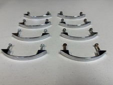 Vintage MCM Cabinet or Drawer Handles by Peabody Shiny Chrome Lot of 8 Pulls