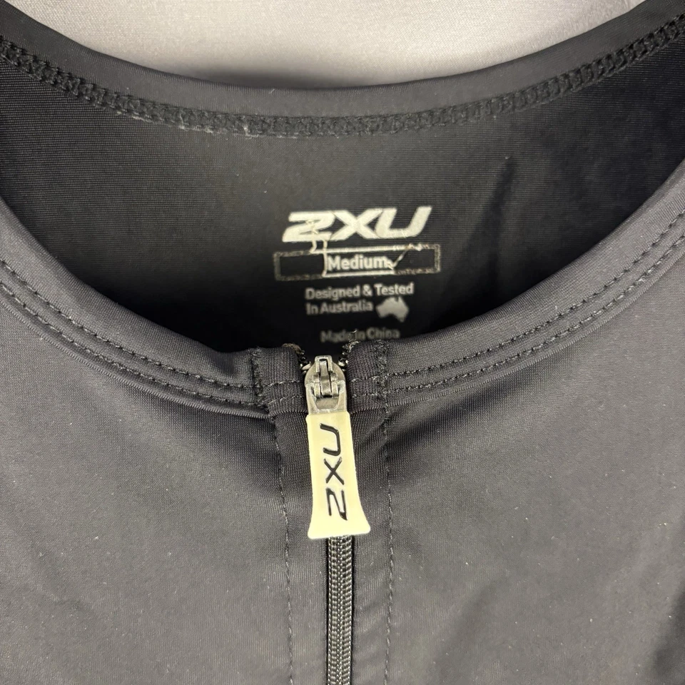 Camiseta sin mangas 2XU para hombre triatlón núcleo compresión carreras negra mediana Foto 2 de 4
