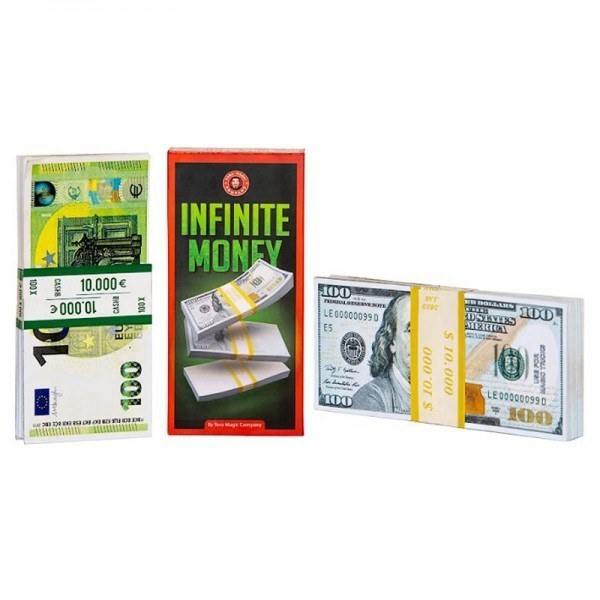 Magie avec de l'argent Infinite Money de Tora Magic en version billets Euro pour magicien