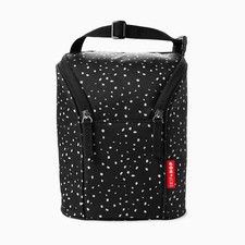 Skip Hop Grab  Go Double Bottle Bag Black Abstract Dots