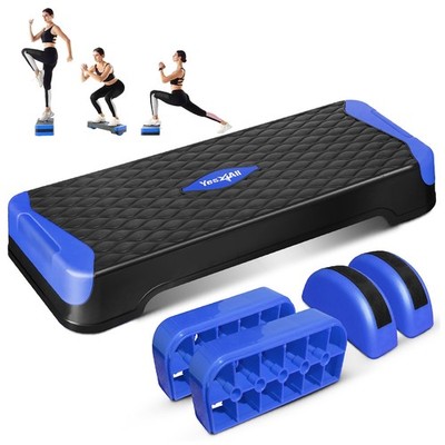 2-in-1 Adjustable Aerobic Stepper with Half Round Legs B. Dark Blue