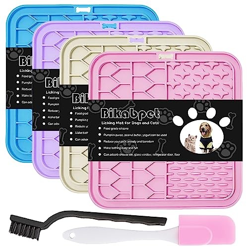 Lick Mat for Dogs and Cats, Slow Feeder Pad with Suction Cups for Anxiety Relief