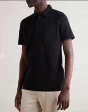 Sunspel Mens Riviera Cotton Mesh Jersey Polo Lightweight Dress Shirt Collared