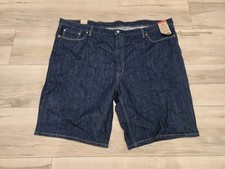 NWT Mens Levi  s 469 Blue Denim Loose Fit Shorts Size 52