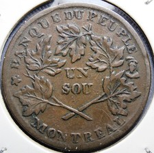 LC-4A2 Bouquet Sou Montreal Rebellion Lower Bas Canada Quebec token Breton#716