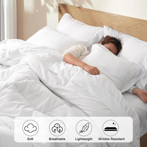 PHF 7 Pieces California King Comforter Set White, Bed King, White - Picture 2 of 6
