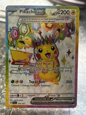 Pikachu EX 219/191 Pokémon Ultra Raro TCG Scintille Urgenti SV8 NM