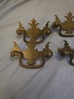 Set Of 4 Vintage Brass Chip N Dale Batwing Drawer Pulls 2.5 Center Holes — photo 2