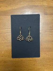 Authentic Heart Infinity Symbol Gold Plated Earrings