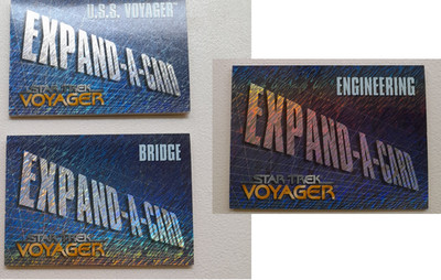 Star Trek Voyager Season 1 Series 1 EXPAND-A-CARD Redemption Set X-1 to X-3