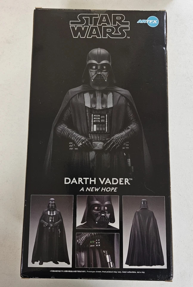 Kotobukiya Star Wars Darth Vader A New Hope 1/7 Pre-Painted Model Kit ArtFX - Image 2 of 4