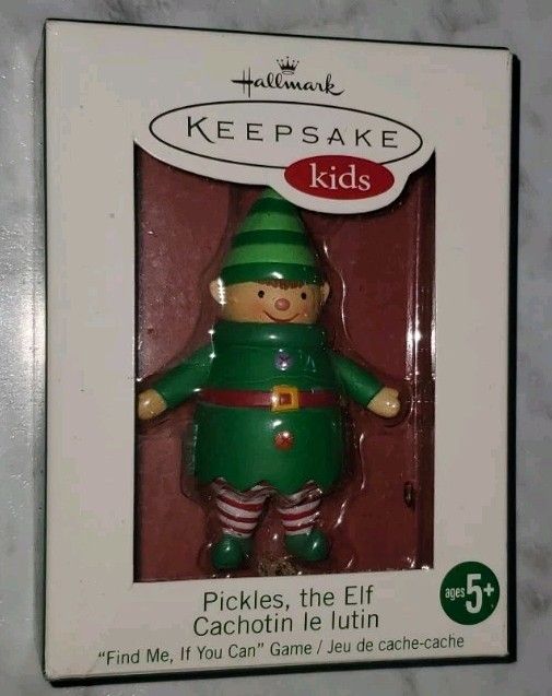 Hallmark Keepsakes Kids Pickles The Elf Ornament Find Me If You Can Game 2005