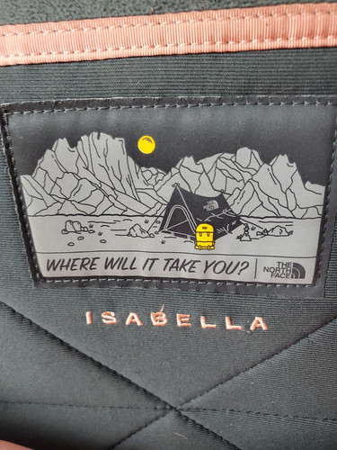 The North Face Isabella Backpack Black Pink Padded Outdoor - Picture 13 of 22