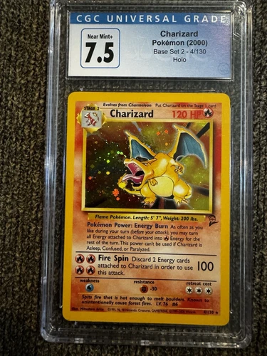 Charizard Holo Base Set 2 Holo Rare #4 CGC 7.5