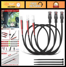20" Mirror Plug Wire Tap Kit for Radar Detector Hardwire Power Cord, Set of 3
