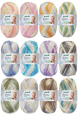 50 Gramm Gründl Baby Color Babywolle Farbauswahl
