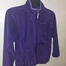 Columbia Purple Full Zip Fleece Jacket Size Medium 10-12 Girls Youth